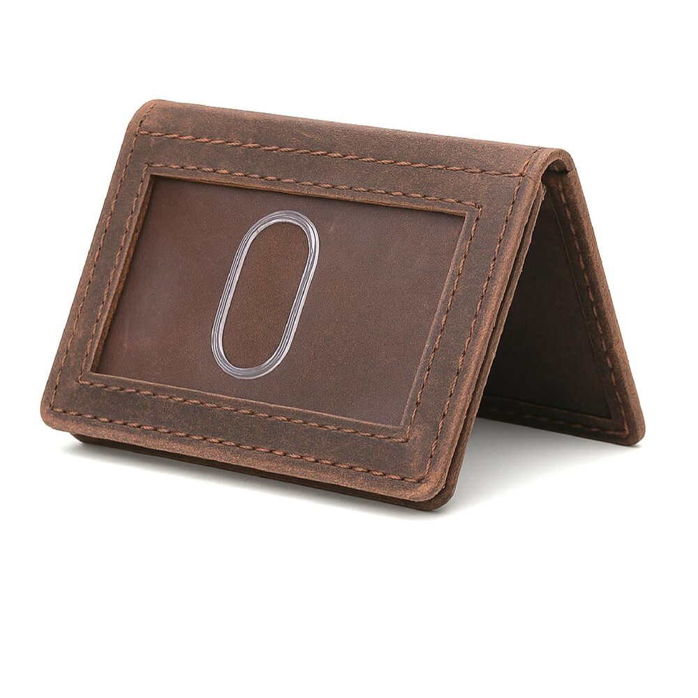 9227 Leather Wallet, Business Card Case Expandable Bifold Card Holder